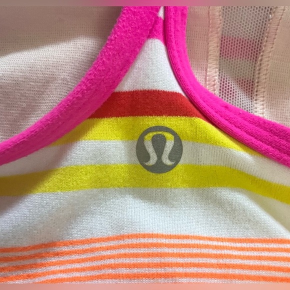 Lululemon Womens activewear striped power Y tank Sz 4 - Picture 6 of 6